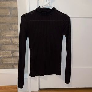 Topshop Black long sleeve shirt